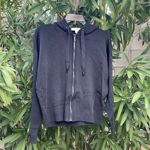 Michael Kors black sweater Jacket with Hoodie
